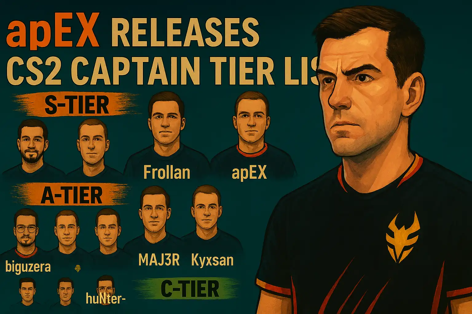 apEX Releases CS2 Captain Tier List, Recognizing Chopper Among the Elite