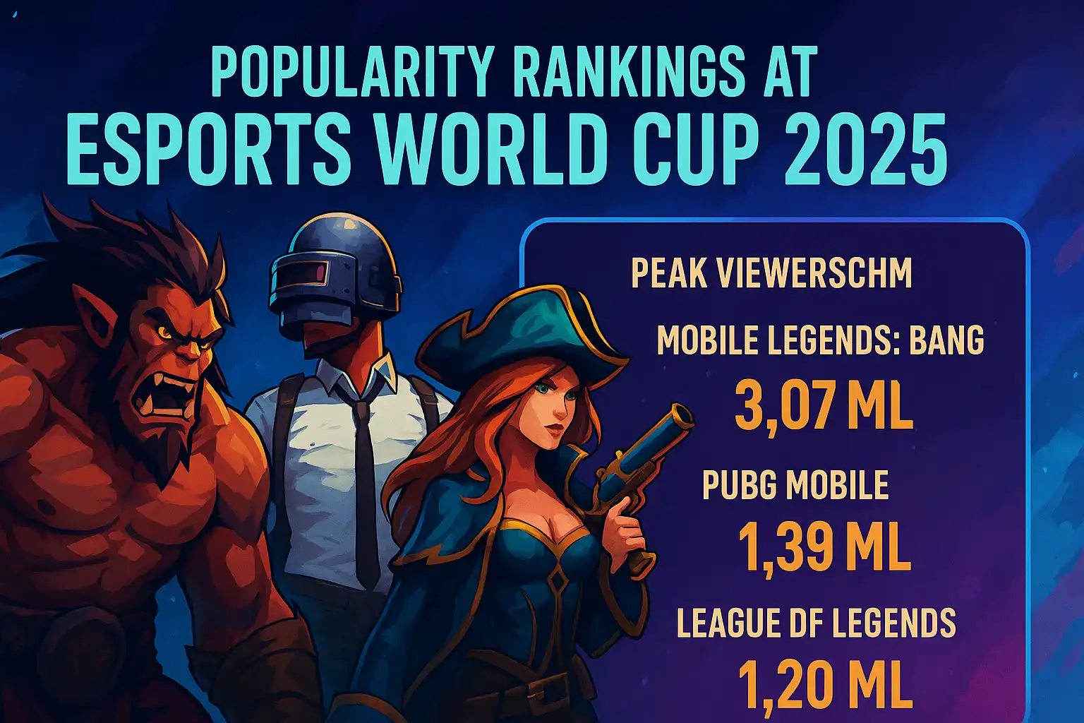 Popularity Rankings at Esports World Cup 2025 — Mobile Games Dominate