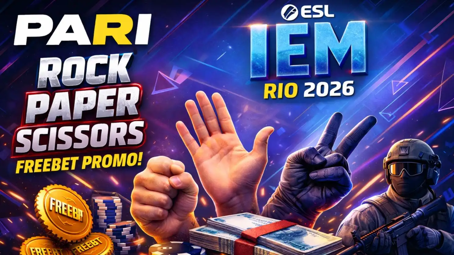 PARI Launches Rock-Paper-Scissors Freebet Promo During IEM Rio 2026 ...